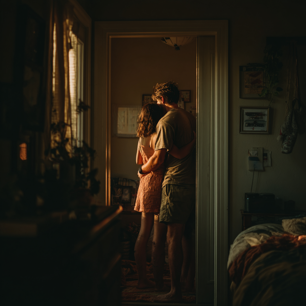 A happy couple embracing | Source: No source