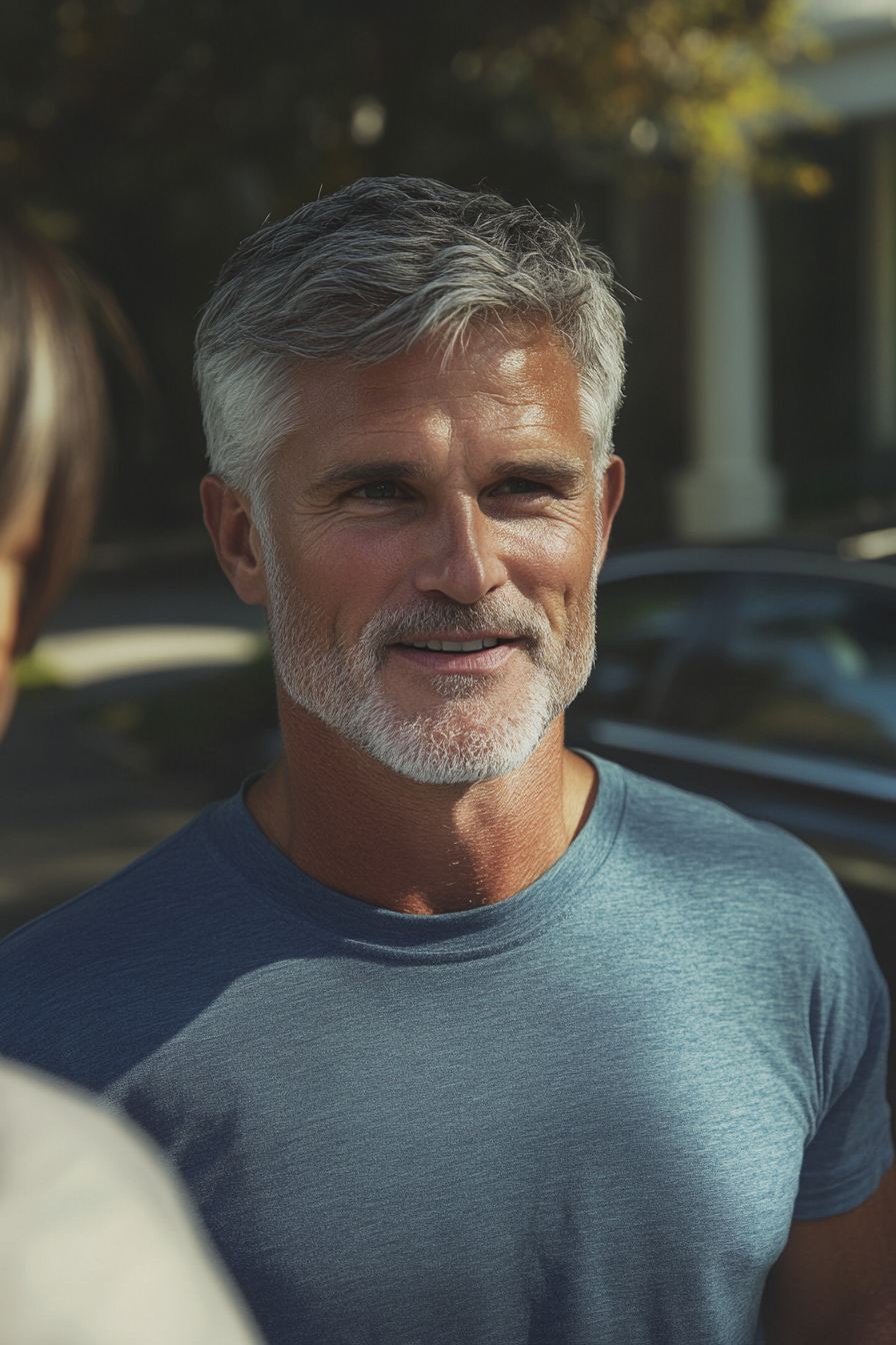 A man talking to his neighbor | Source: No source