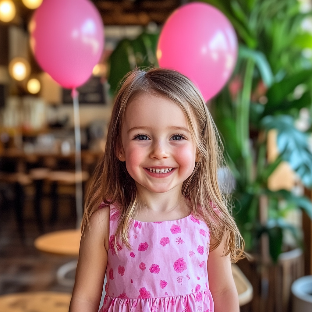 A little girl wearing a pink dress | Source: No source