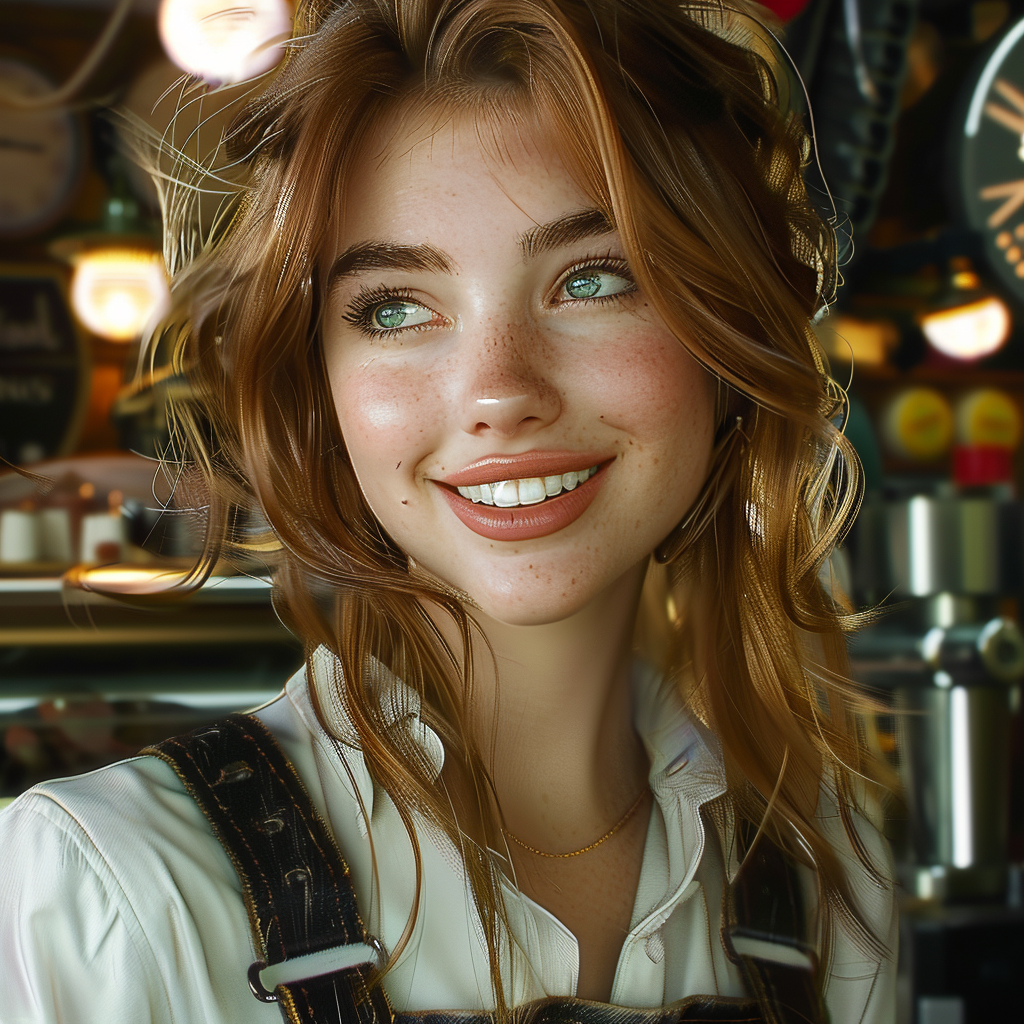 A waitress talking to someone | Source: No source