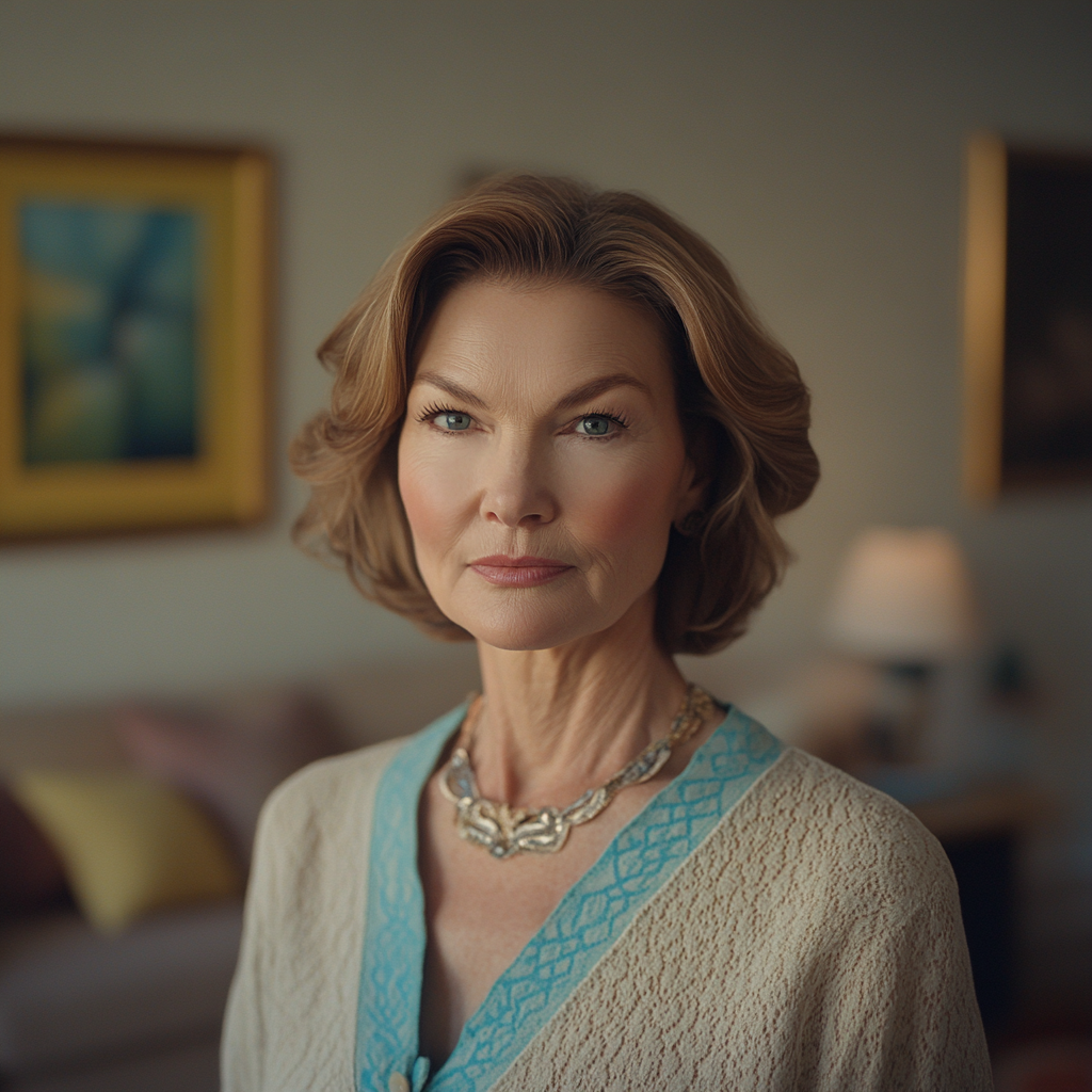 An older woman standing in a living room | Source: no source
