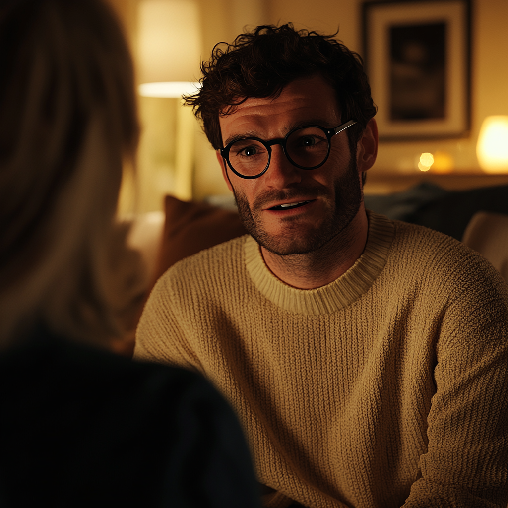 A man talking to his wife | Source: no source