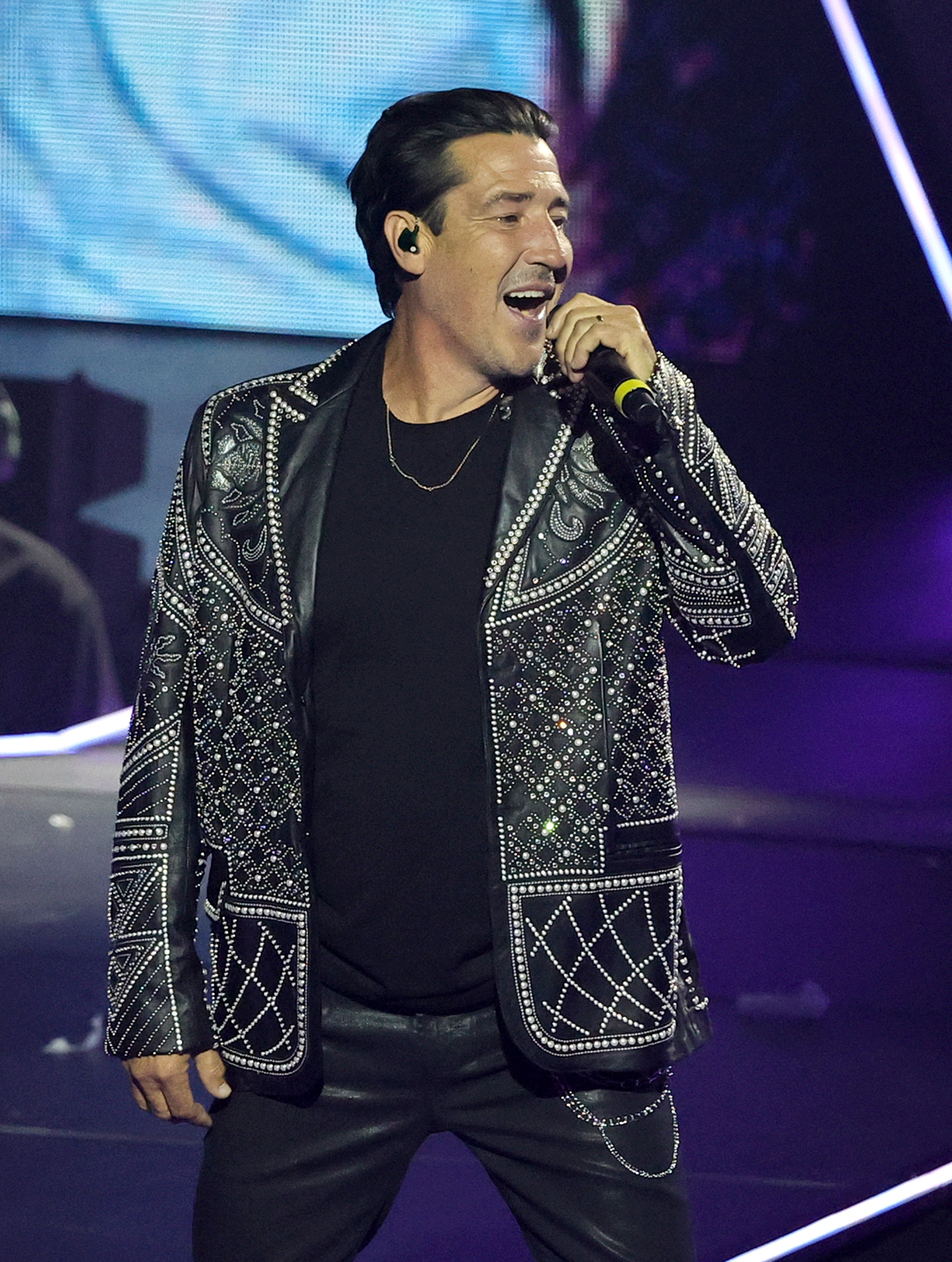Jonathan Knight performing during NKOTB's opening night of their "The Right Stuff" Las Vegas residency in Nevada on June 20, 2025. | Source: Getty Images
