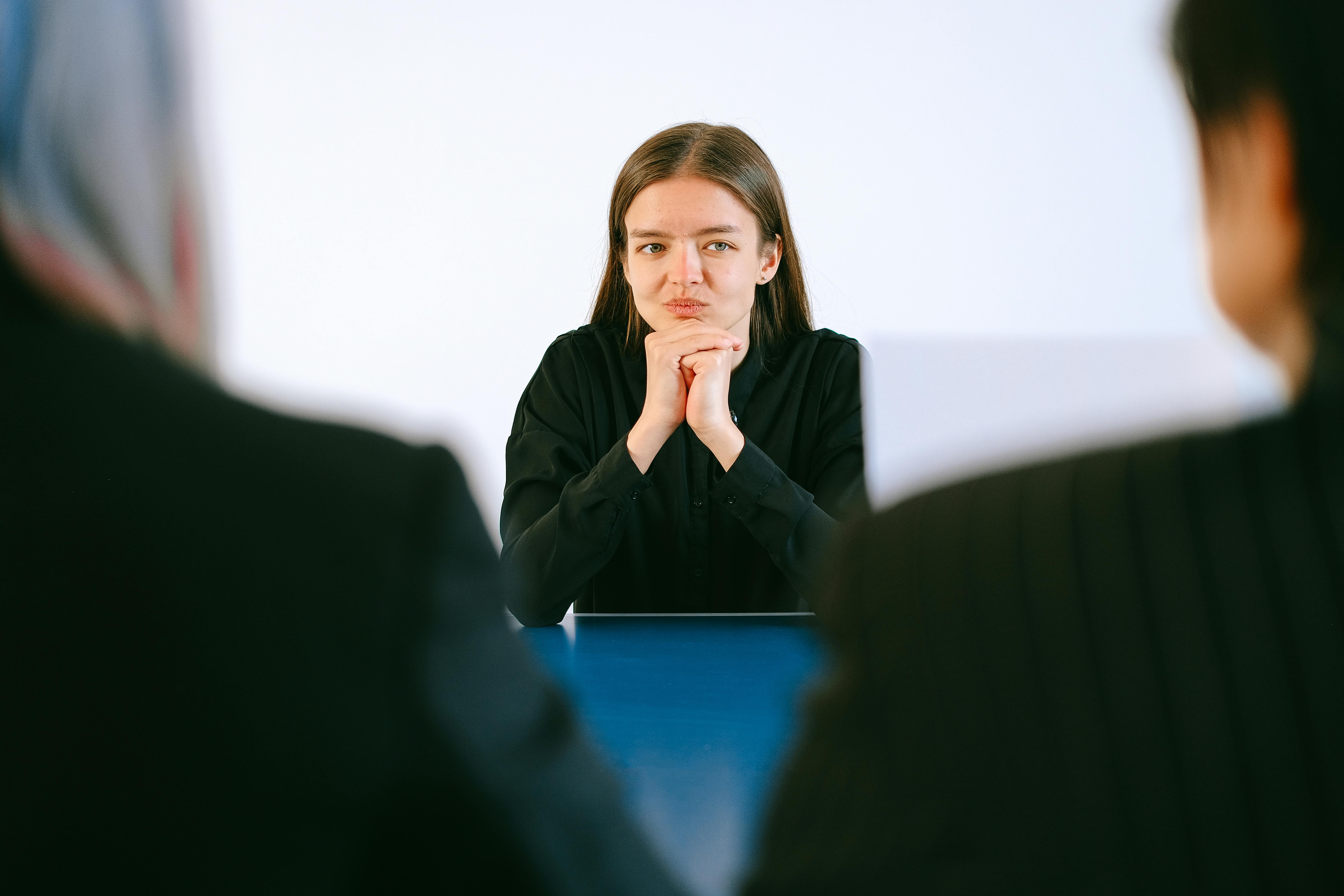 Woman in job interview | Source: Pexels