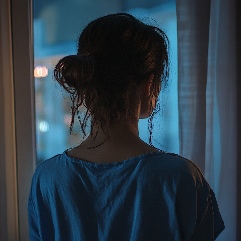 A woman standing near a window | Source: no source