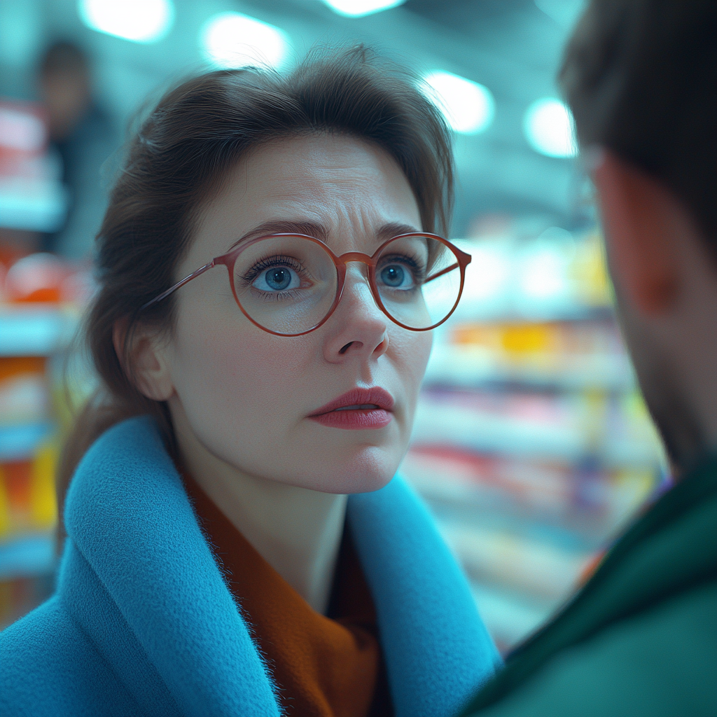 A worried woman talking to a man | Source: No source