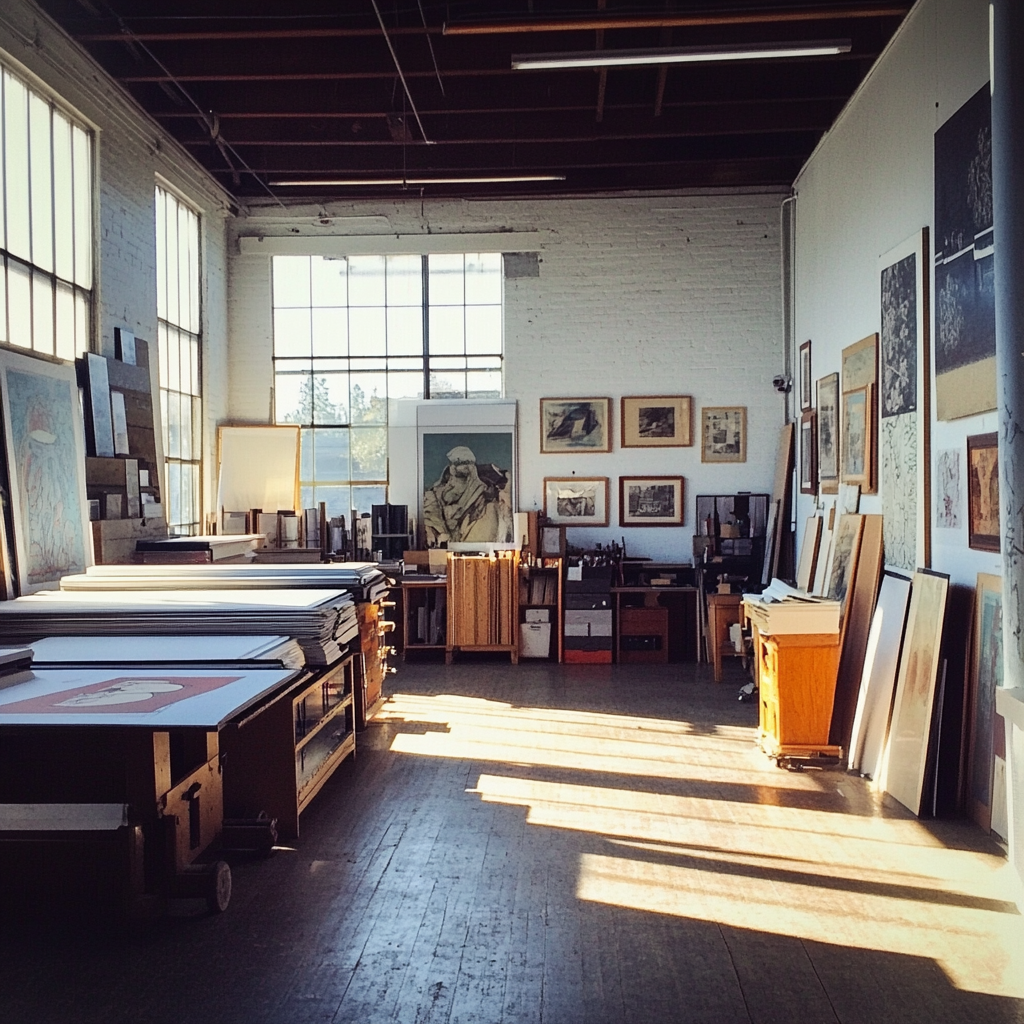 The interior of a printing studio | Source: no source