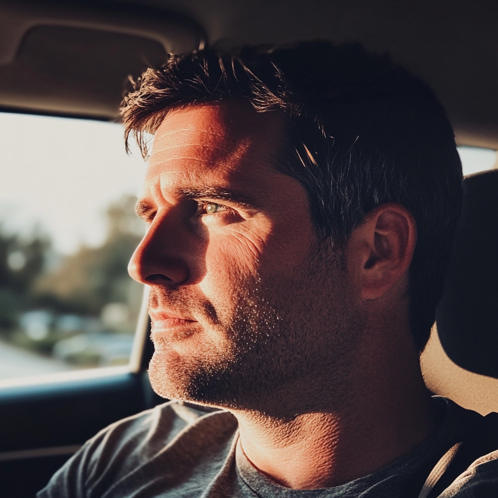 A man sitting in a car | Source: No source