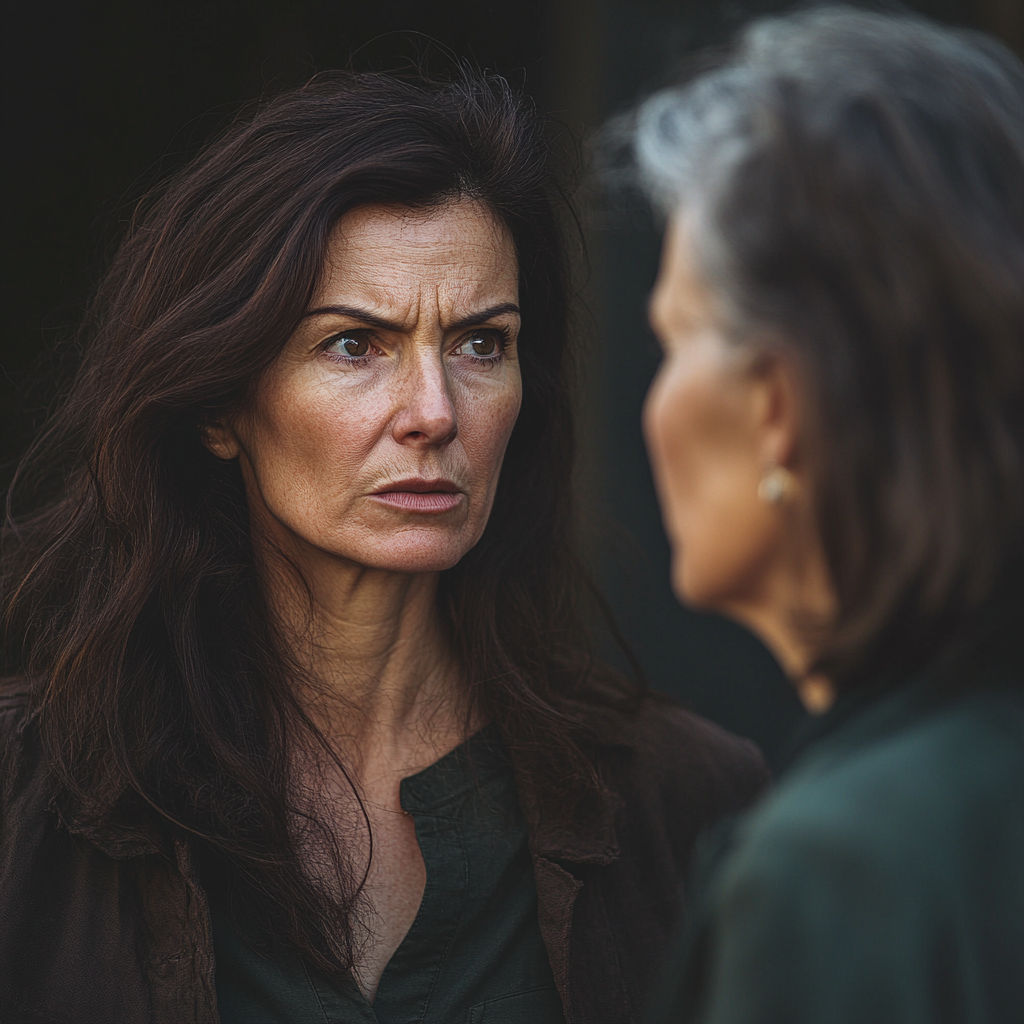 A mean woman angrily arguing with a senior woman | Source: No source