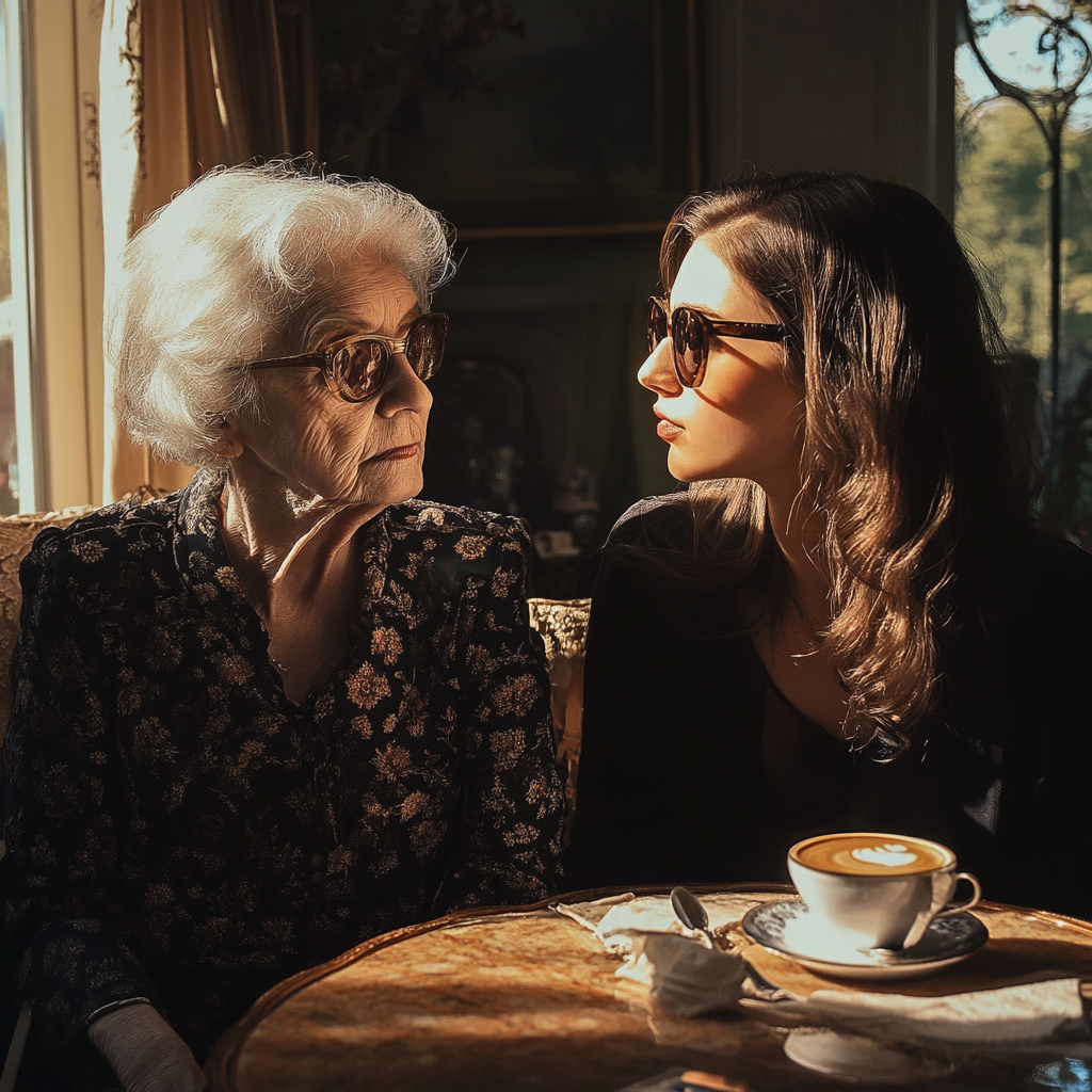 Senior woman and a younger woman having a conversation | Source: No source