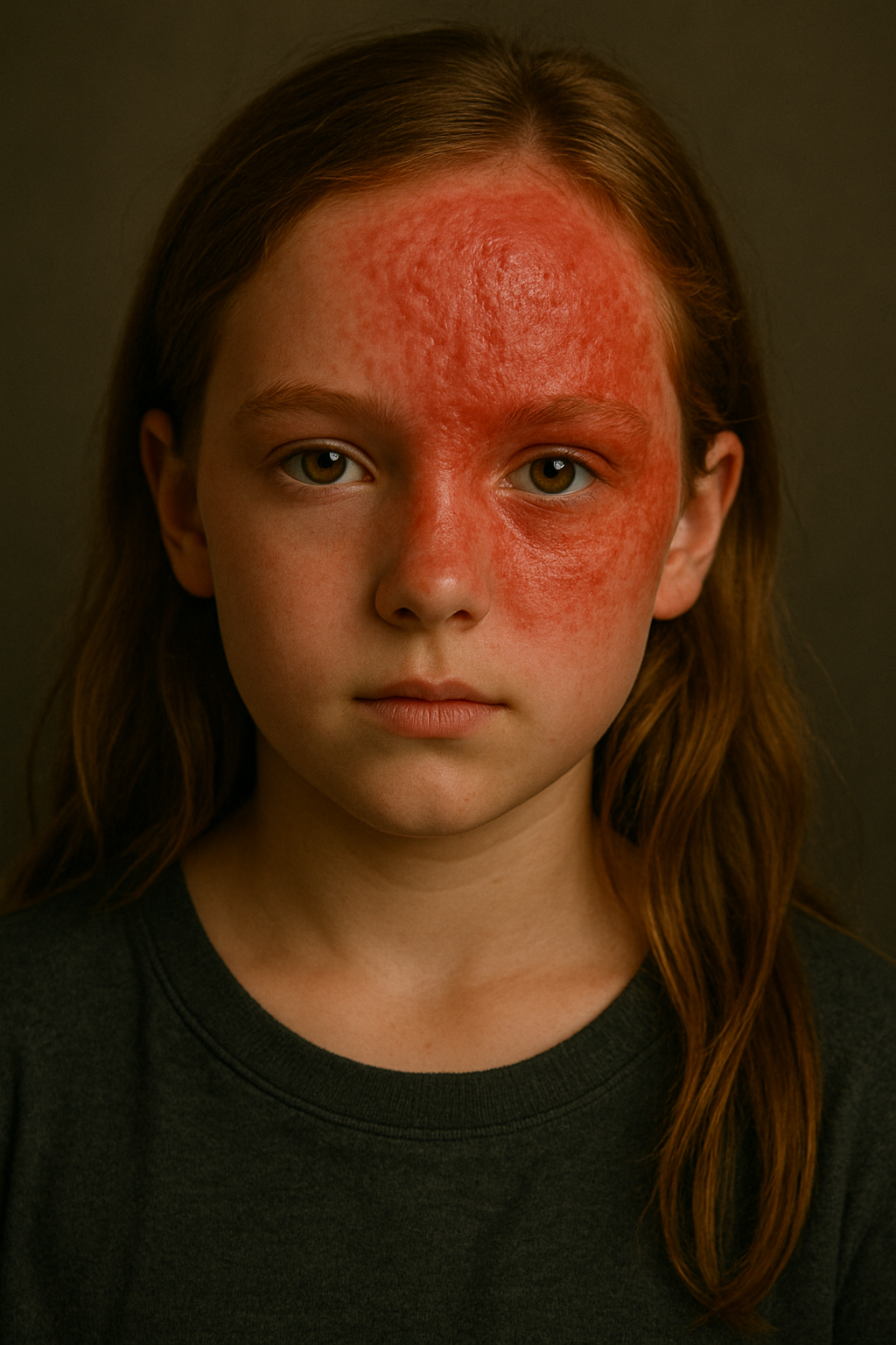 A girl with a facial scar | Source: No source