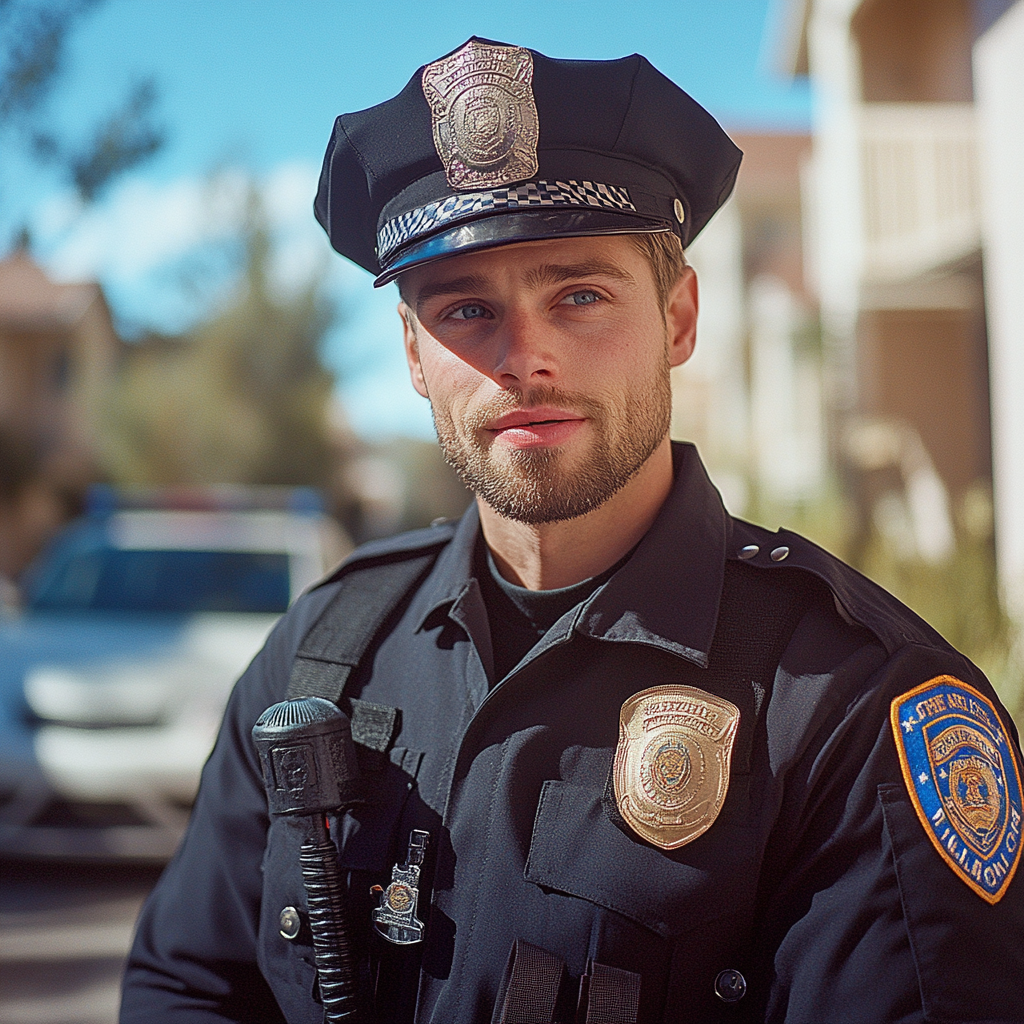 A serious policeman | Source: No source