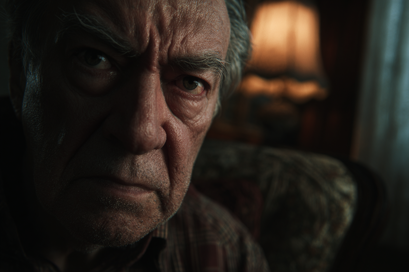 A close-up shot of an older man's face | Source: No source