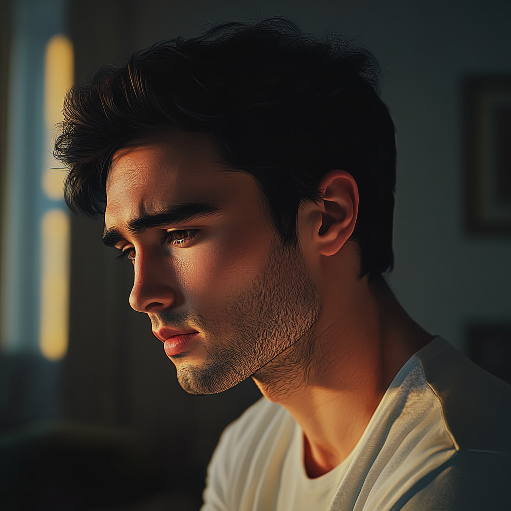A sad man lost in deep thought | Source: No source