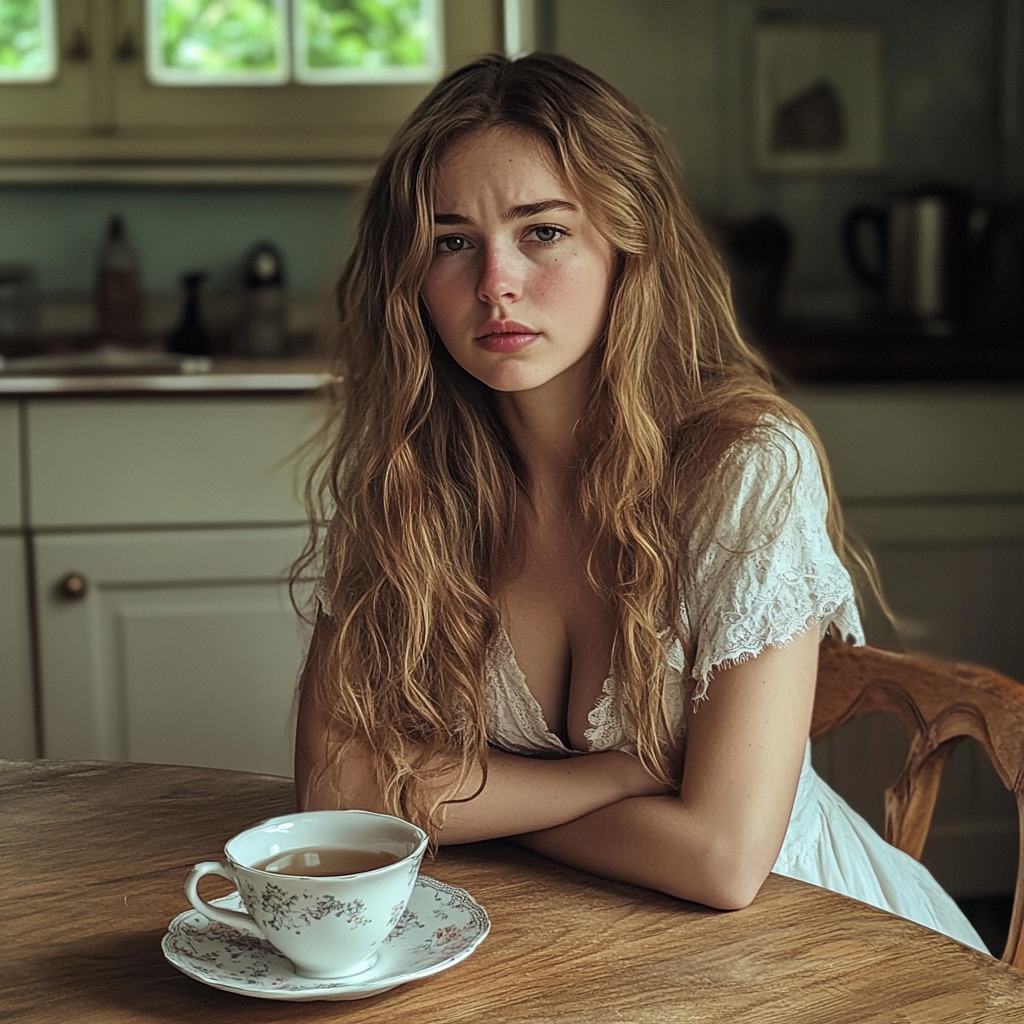 A woman sitting at a table | Source: no source