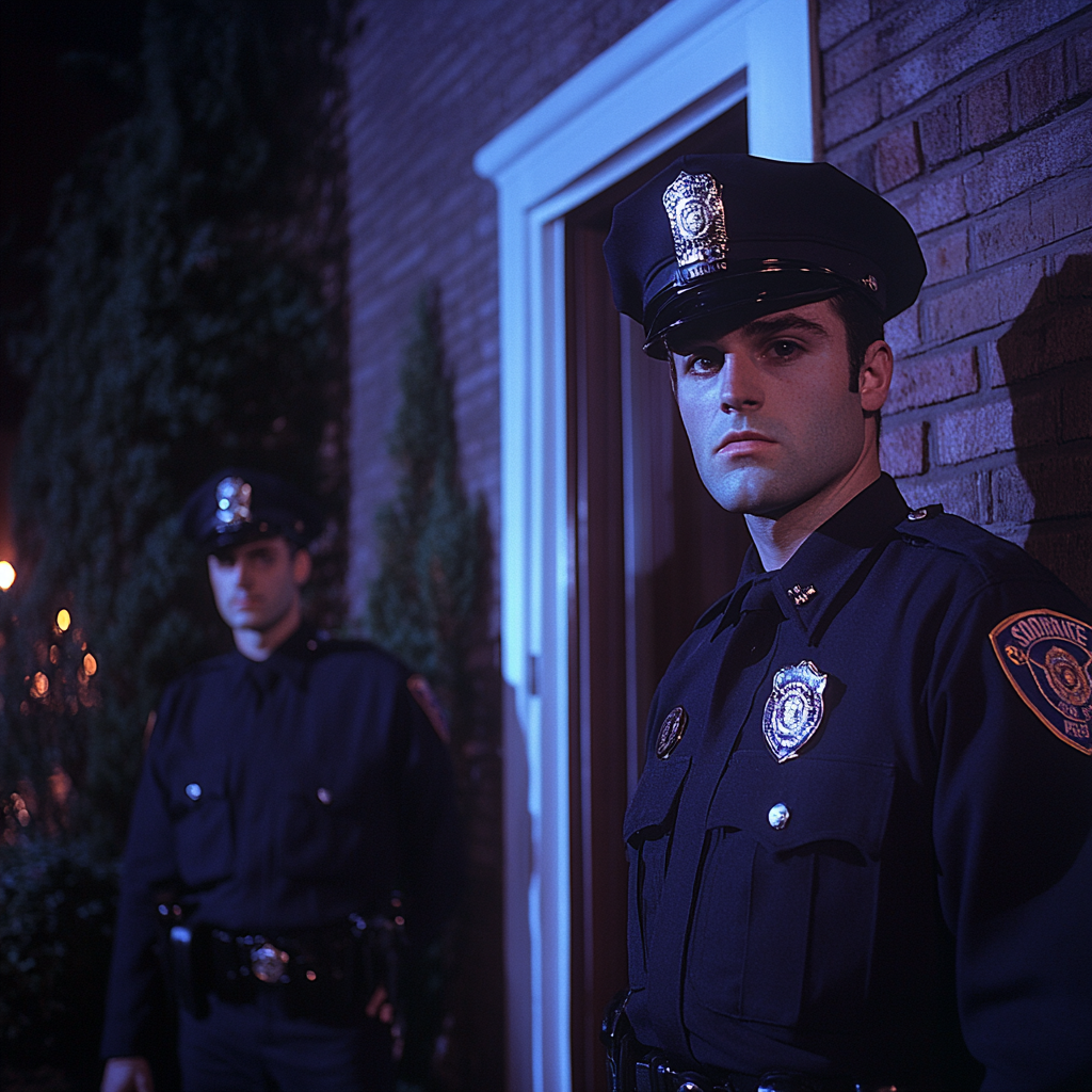 Policemen at someone's front door | Source: no source