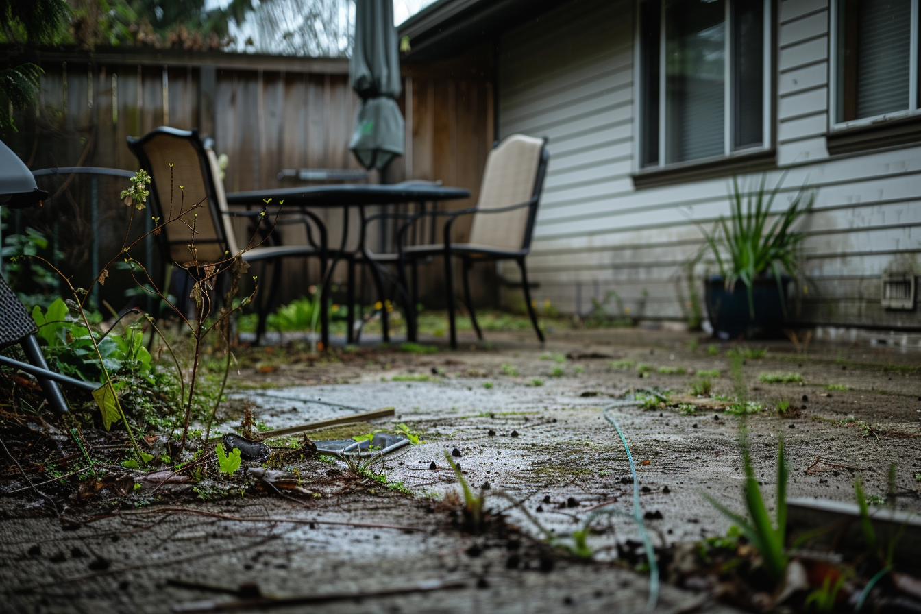 A desolate backyard | Source: No source