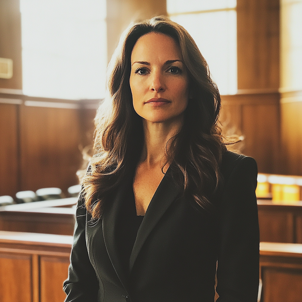 A lawyer standing in a courtroom | Source: No source