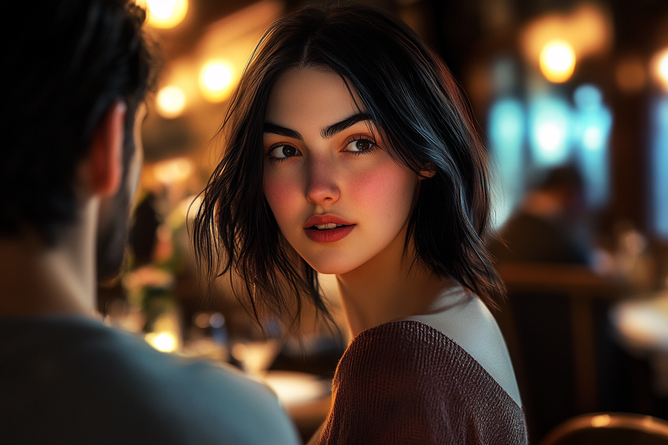 A woman looking back | Source: No source