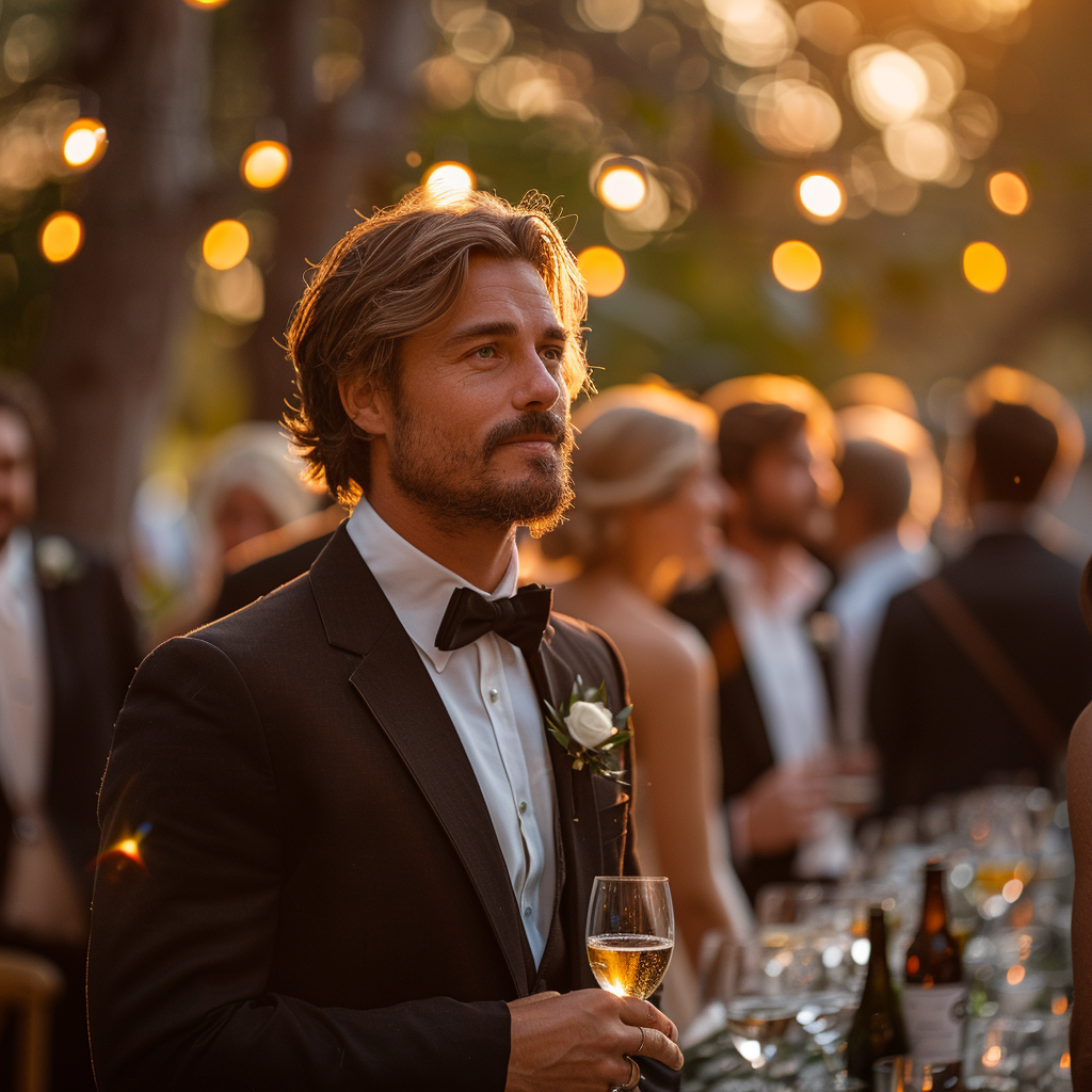 An upset groom coming up to his friend | Source: no source
