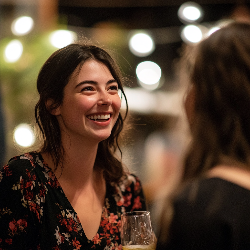 A woman laughing | Source: no source