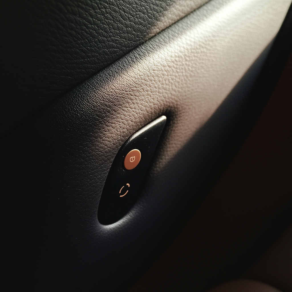 A call button on an airplane seat | Source: No source