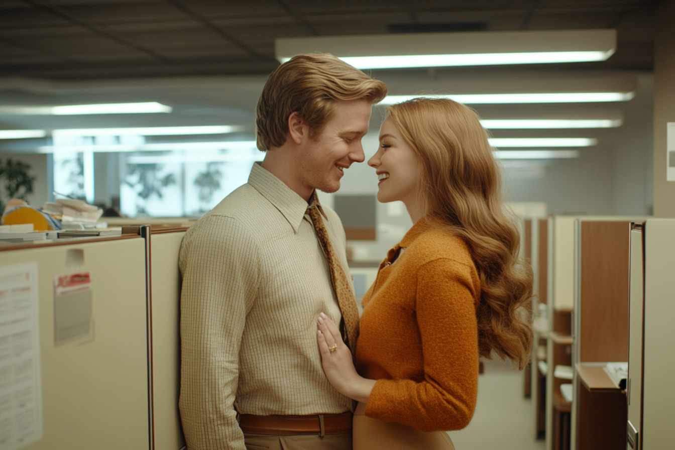 A man with his secretary | Source: no source