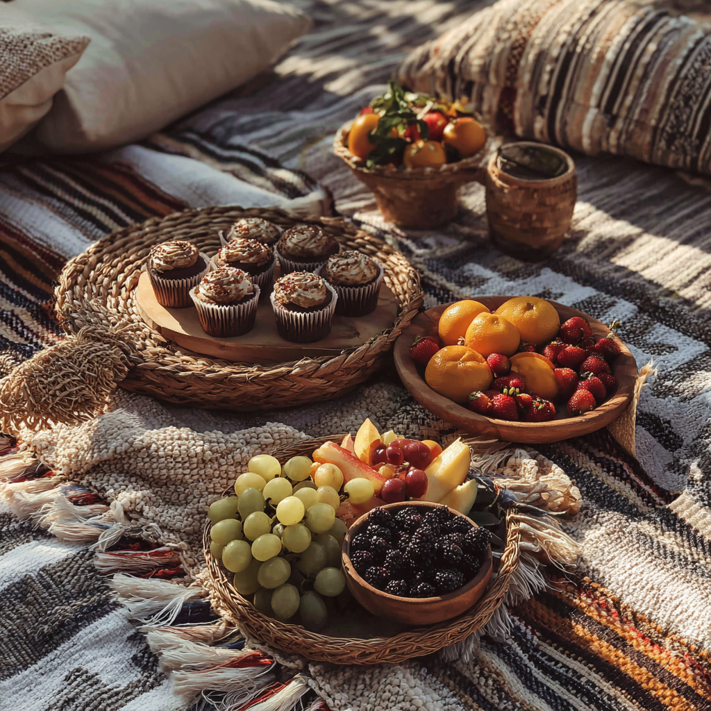 A backyard picnic setting | Source: no source