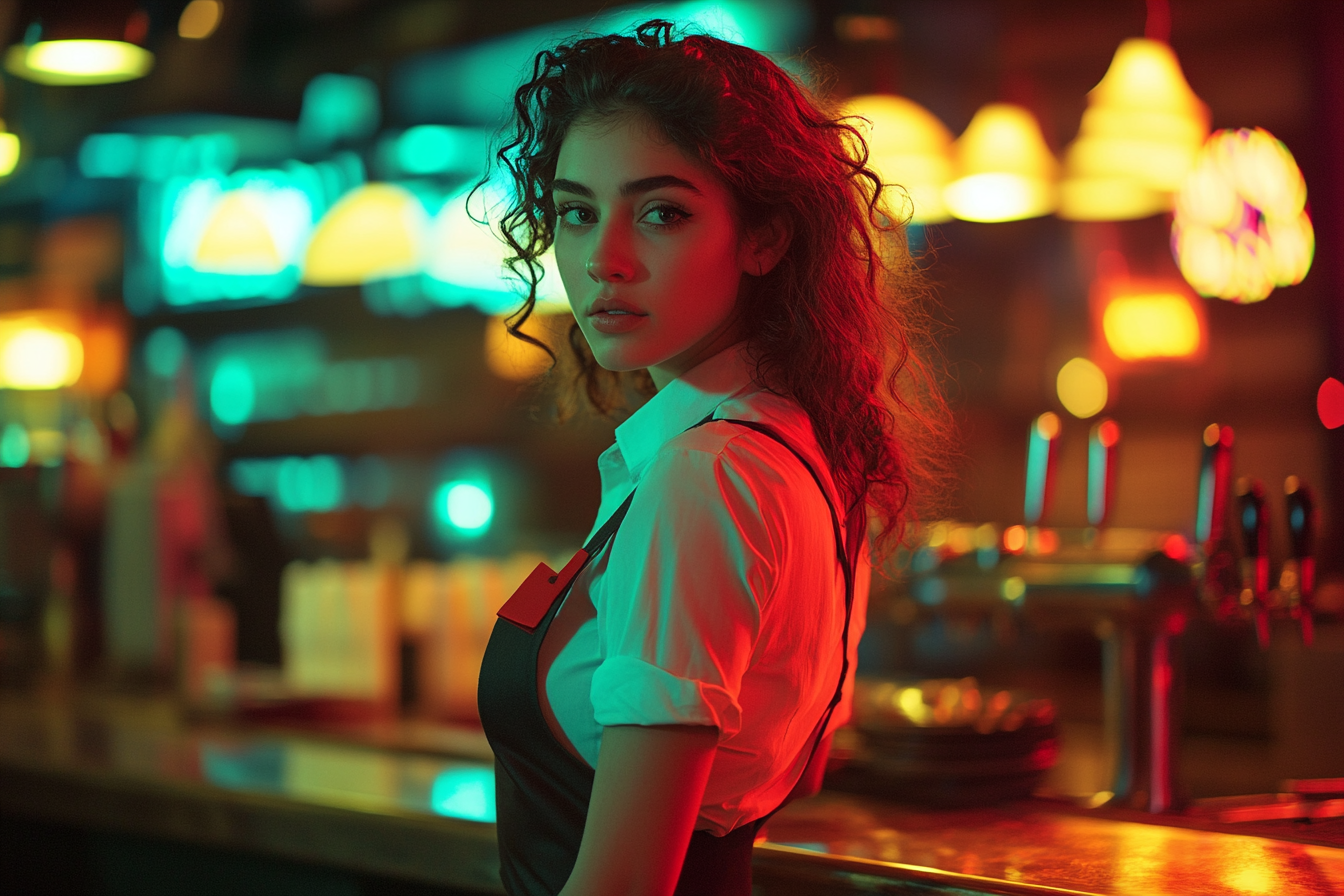 Waitress with raised eyebrows in a restaurant | Source: No source