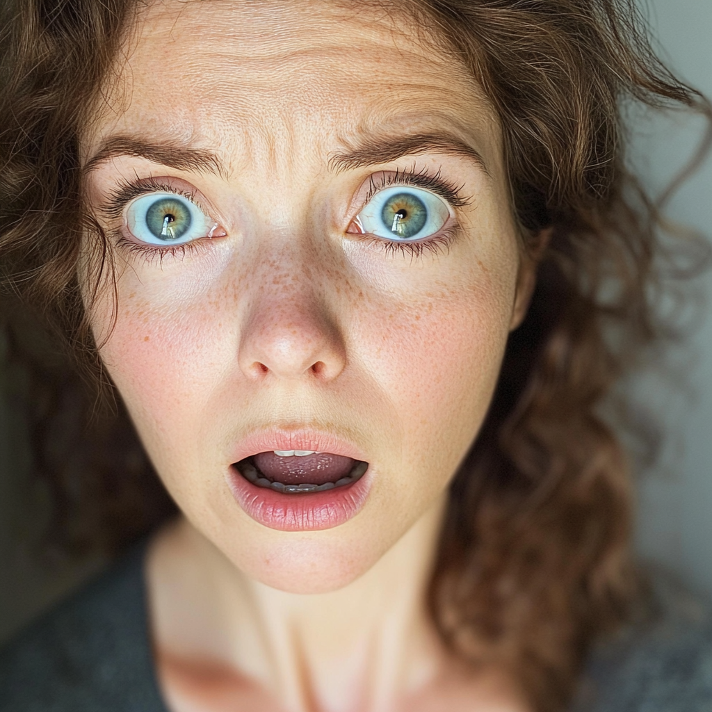 A close up of a shocked woman | Source: No source