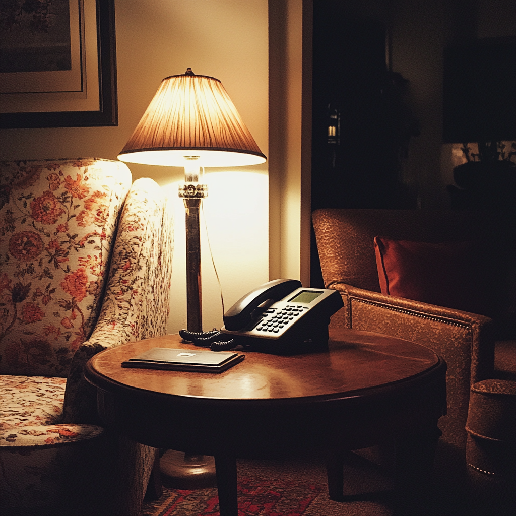 A landline on a table | Source: no source