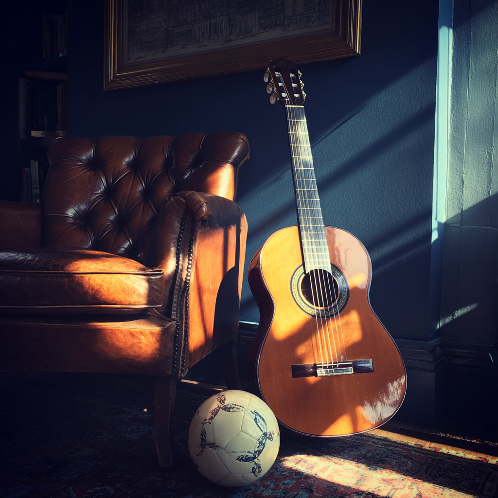 A guitar in a living room | Source: No source