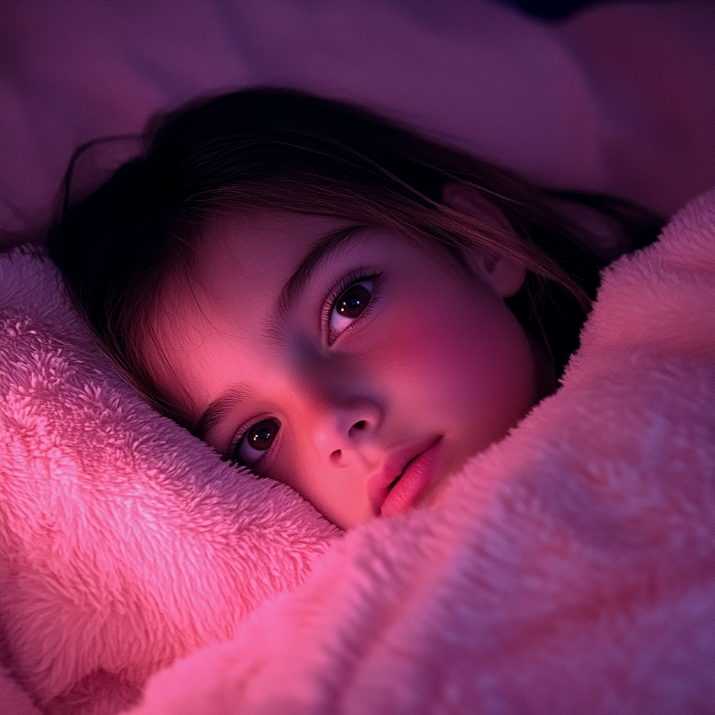 A little girl in her bed | Source: No source