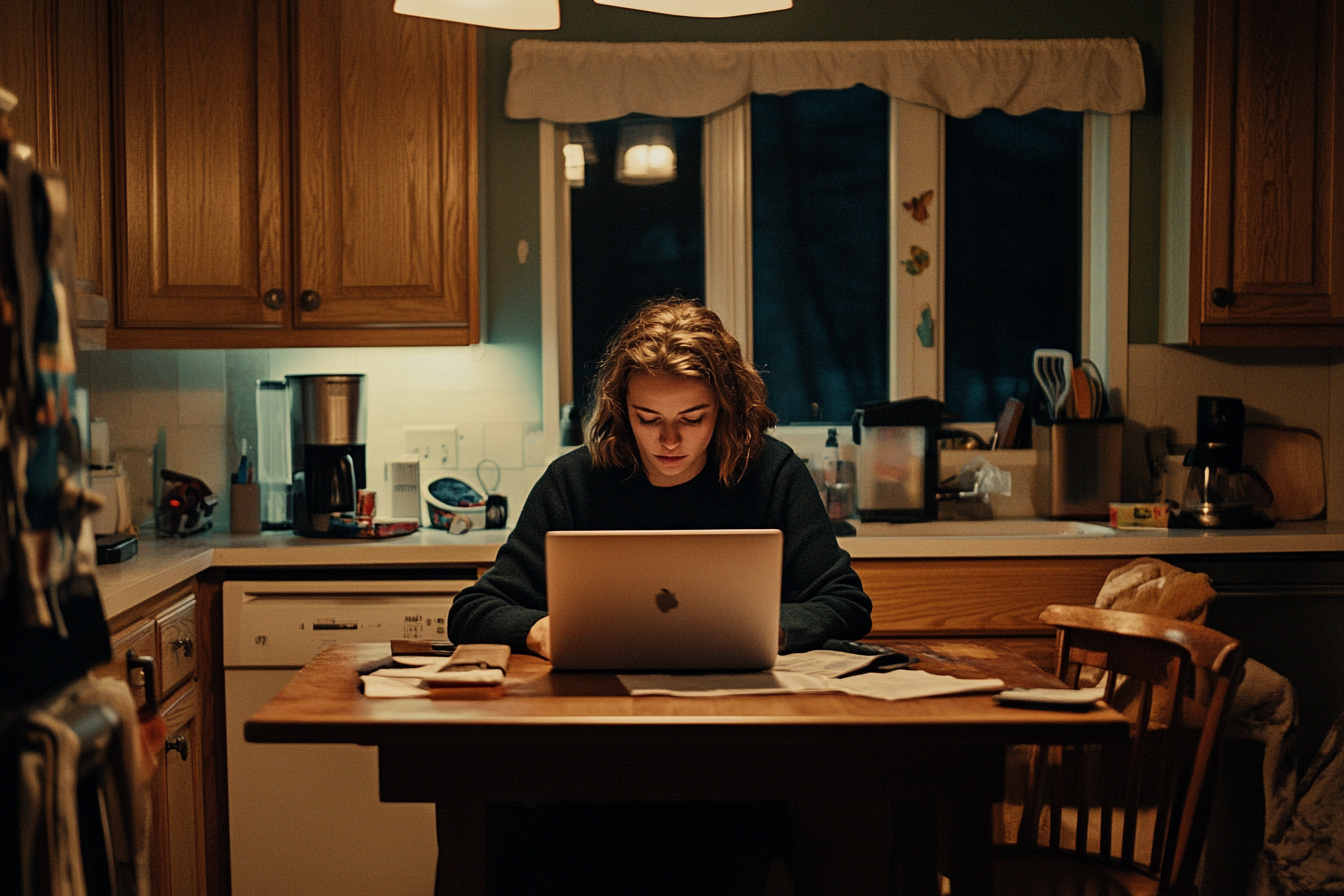 A woman using a laptop | Source: no source