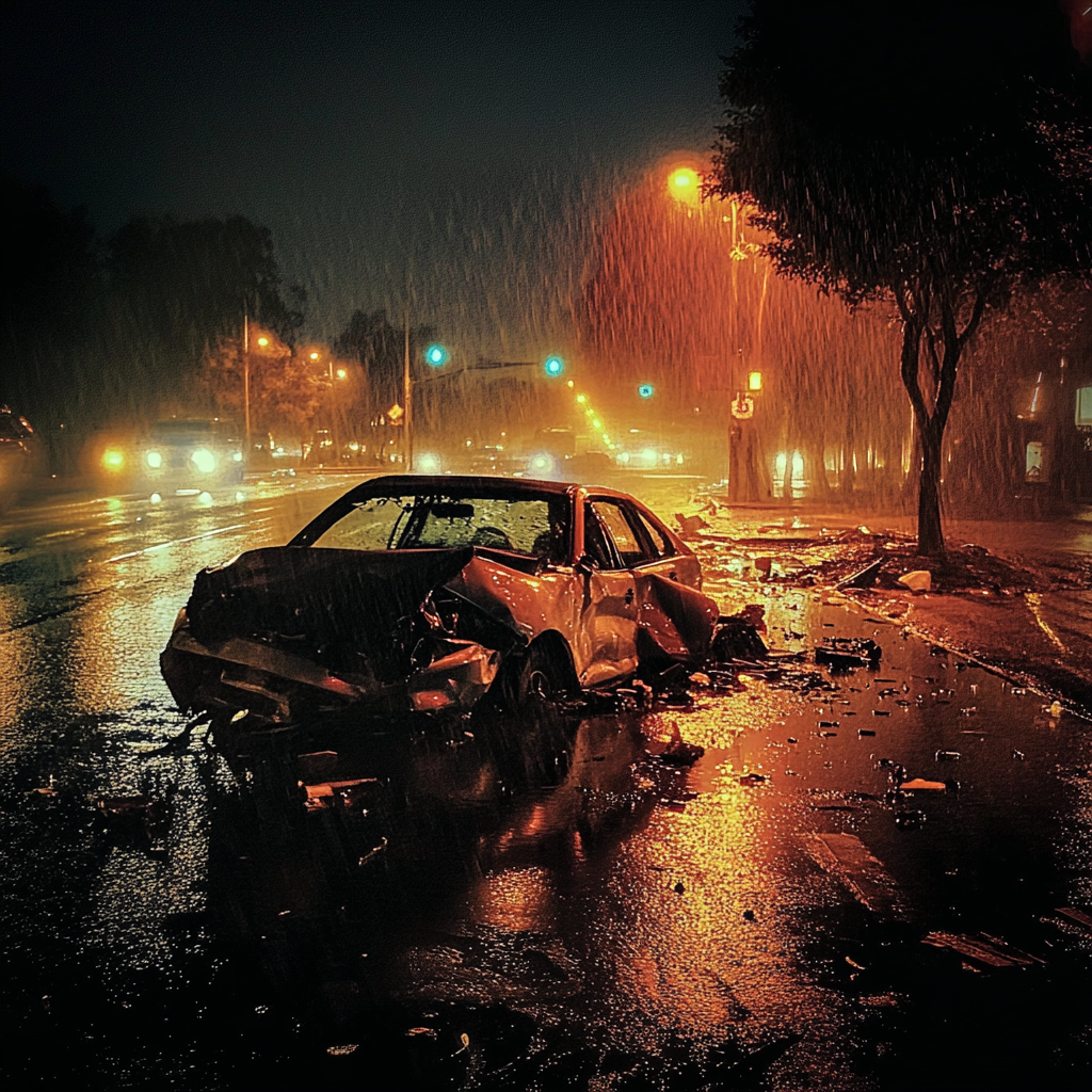 A car crash scene | Source: no source