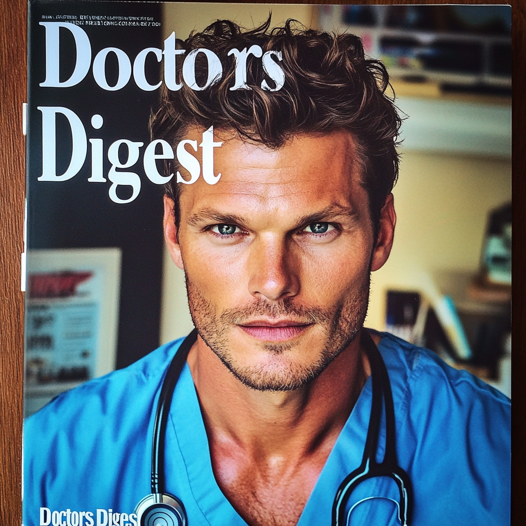 A doctor on a magazine cover | Source: No source