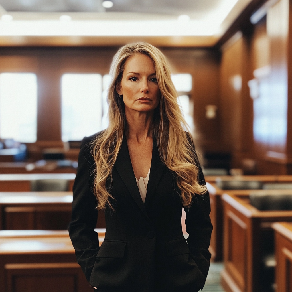 A lawyer standing in a courtroom | Source: no source