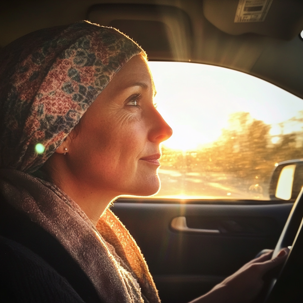 A woman driving a car | Source: No source
