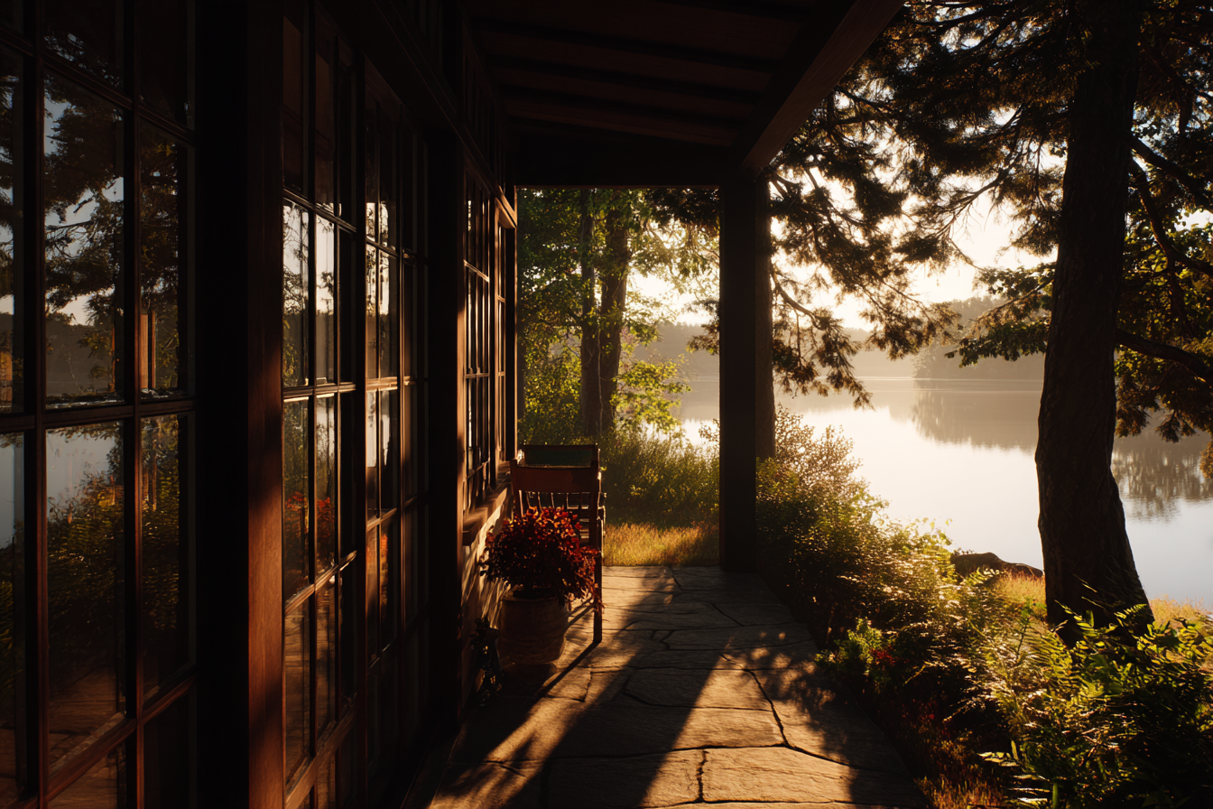 Windows of a lake house | Source: No source