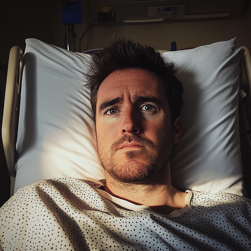 A man in a hospital bed | Source: No source