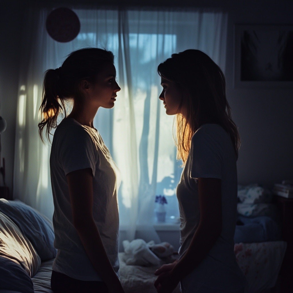 Two sisters talking | Source: no source