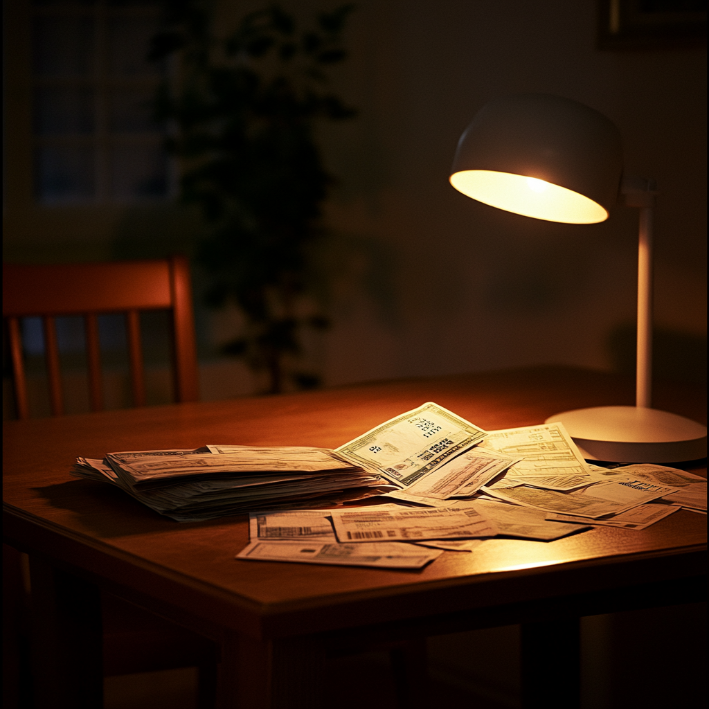 Bills on a table | Source: no source