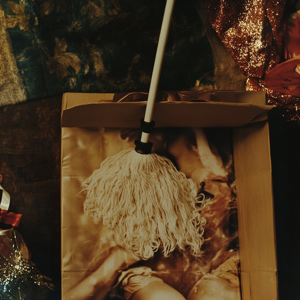 A mop in a gift box | Source: No source