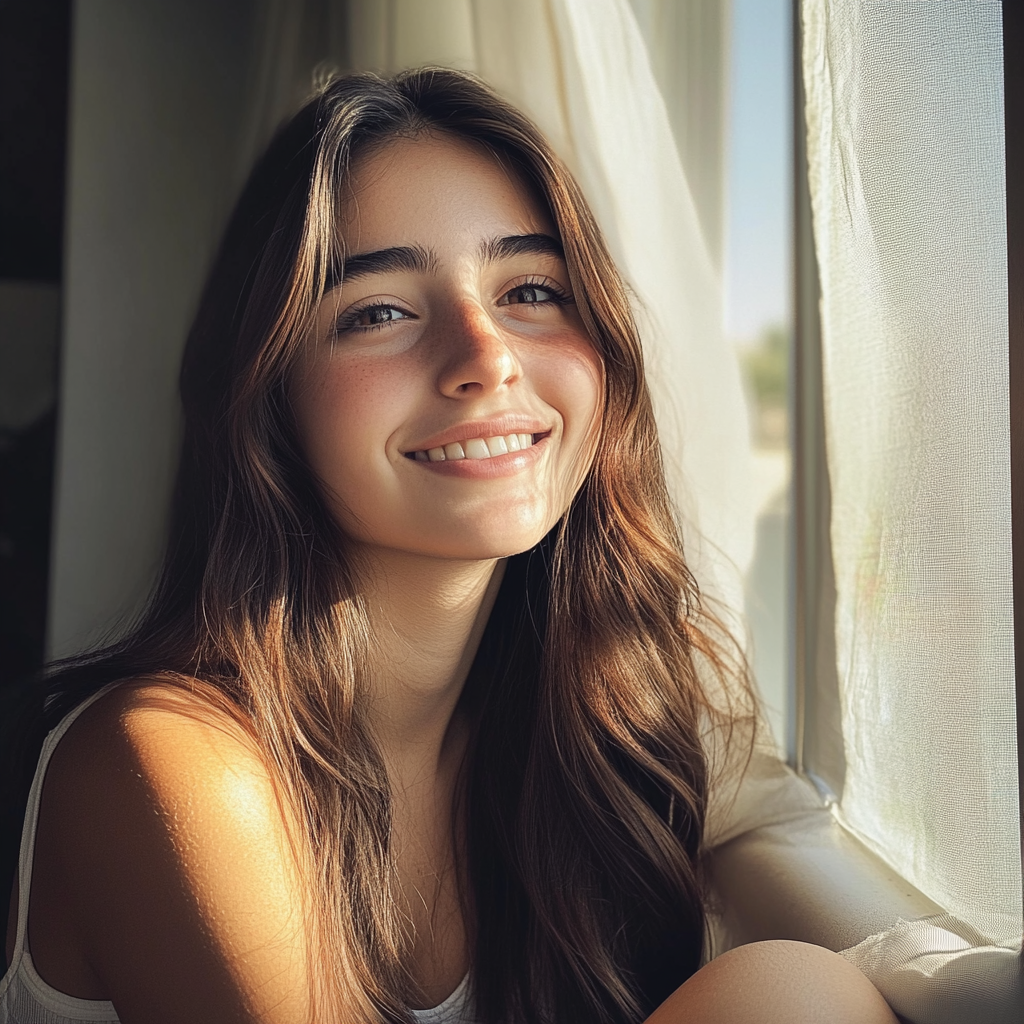 A smiling young woman | Source: No source