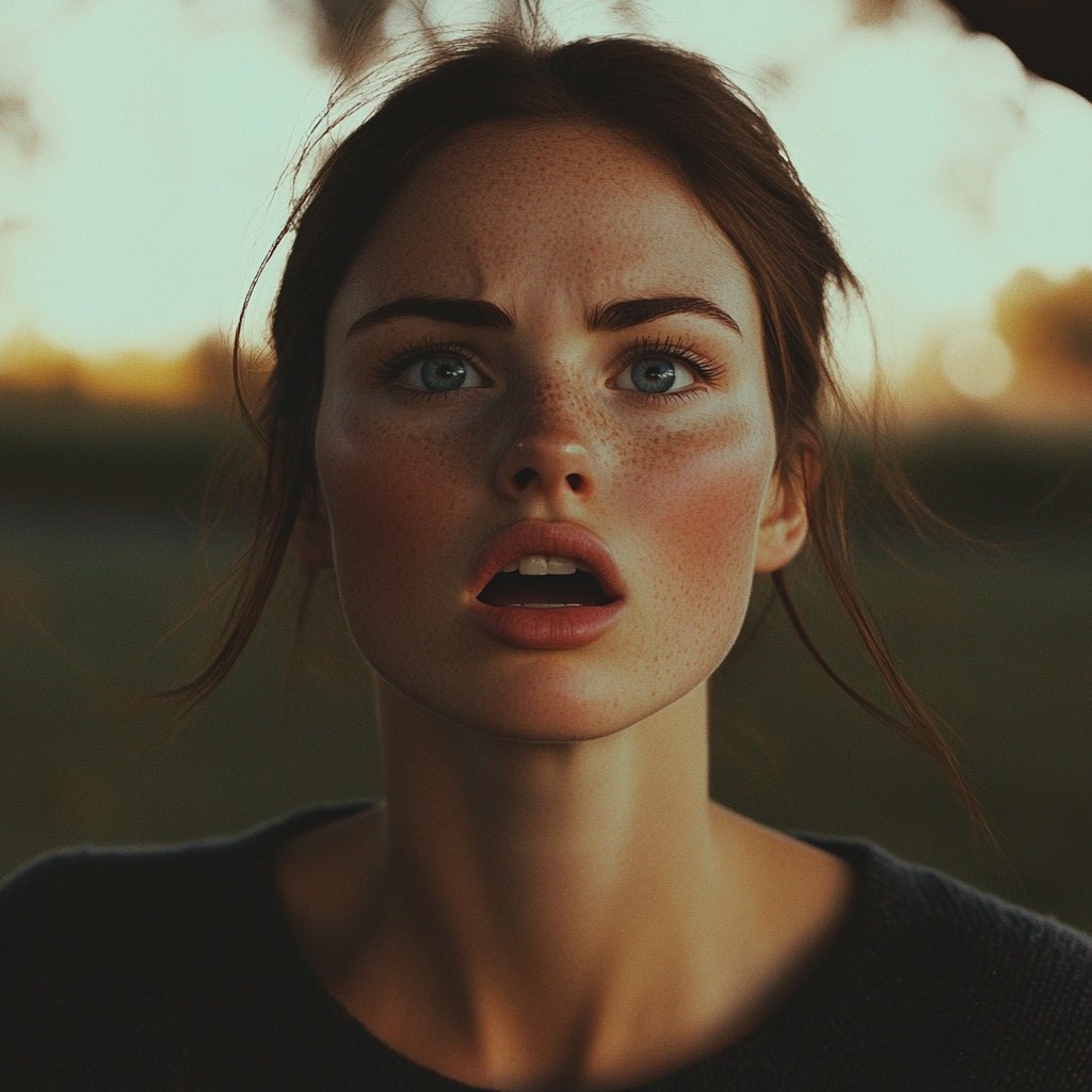 A startled woman | Source: No source