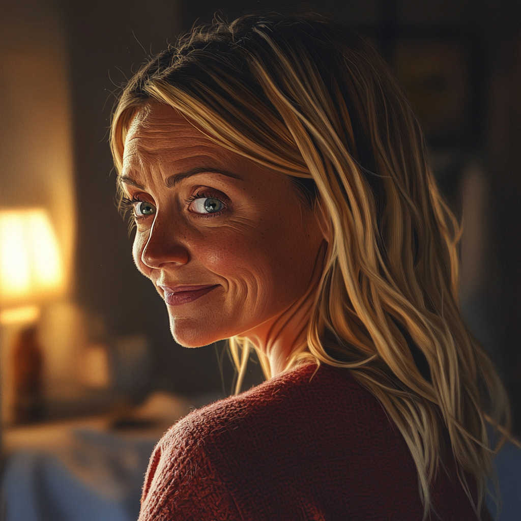 An emotionally overwhelmed woman smiling | Source: no source