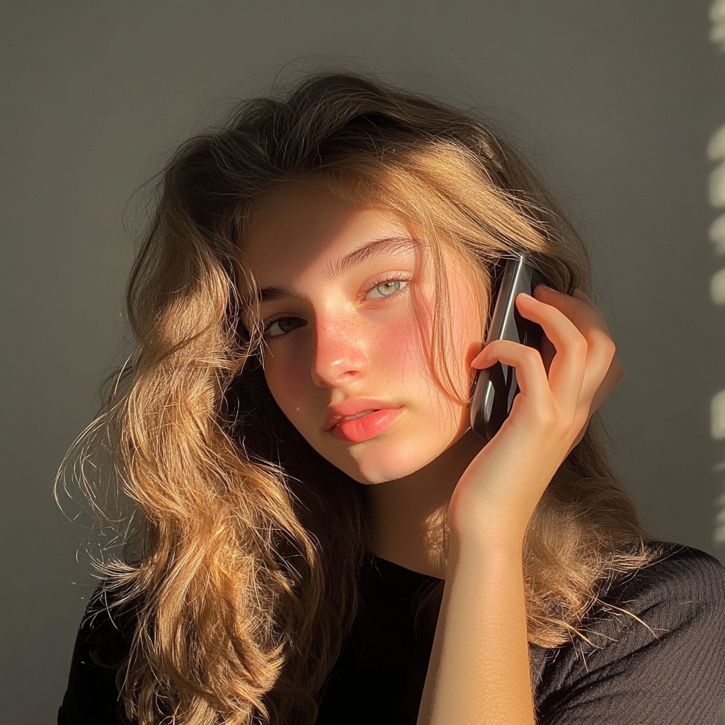 A girl talking on the phone | Source: no source