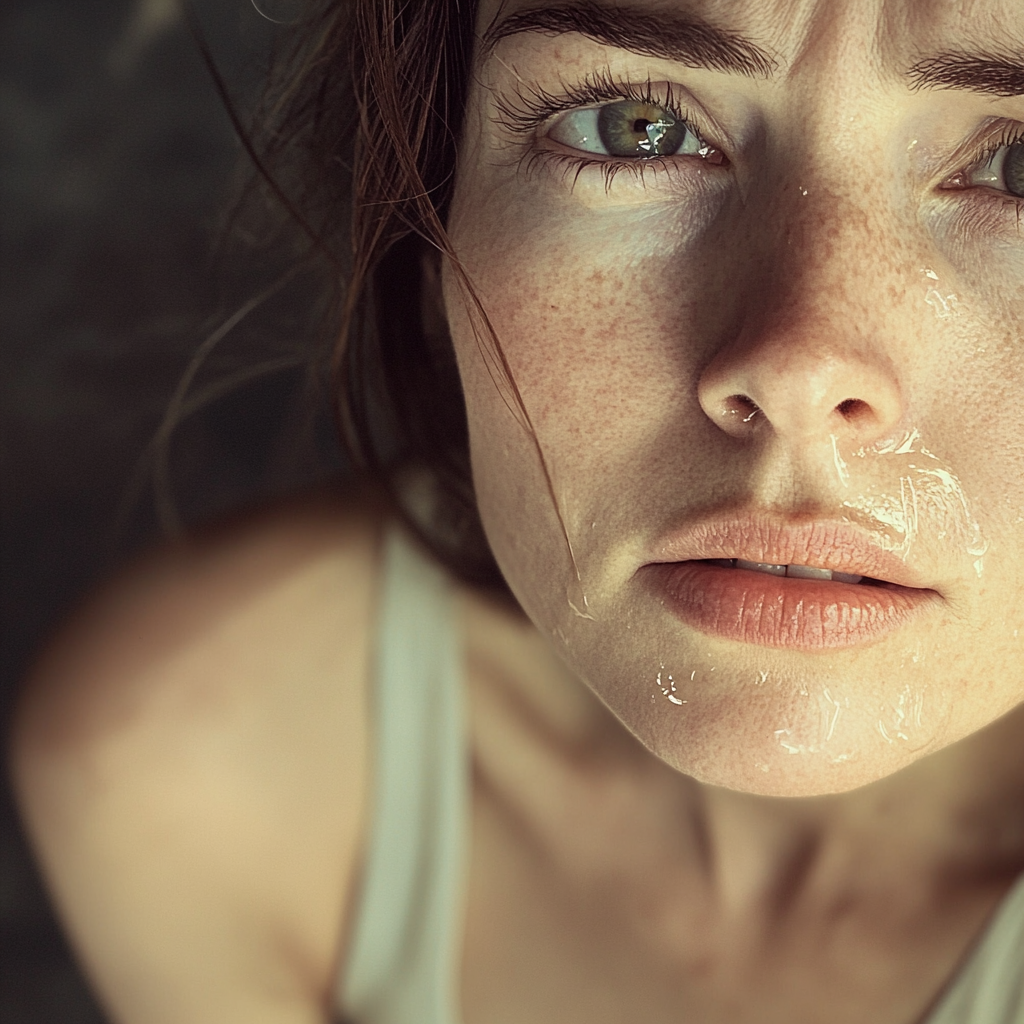 A close up of an upset woman | Source: No source