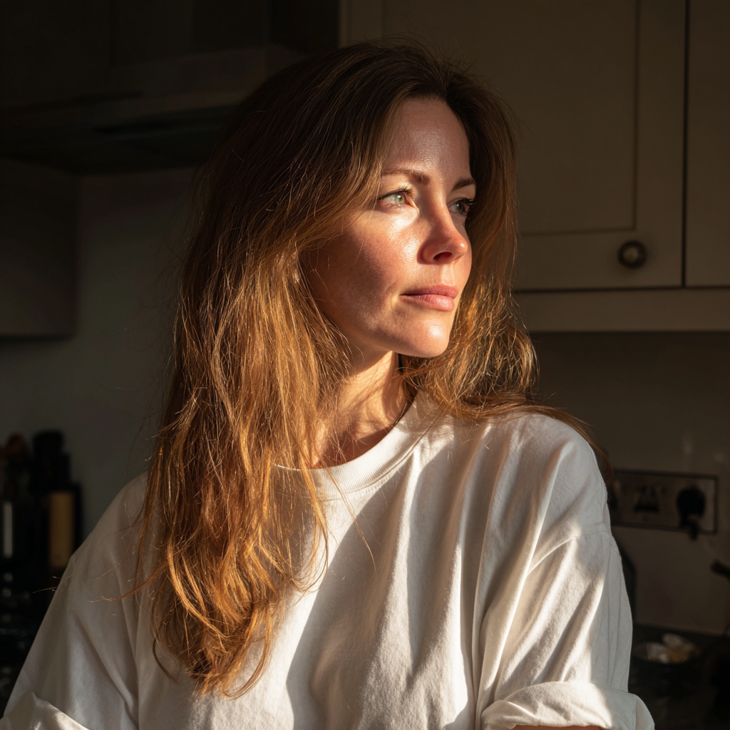 A woman standing in a kitchen | Source: no source