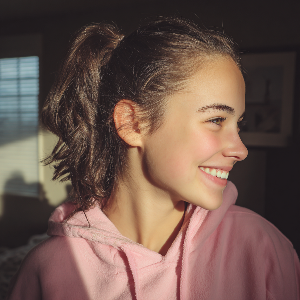 A smiling teenage girl | Source: no source